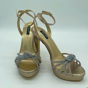 Gold Nine West heels